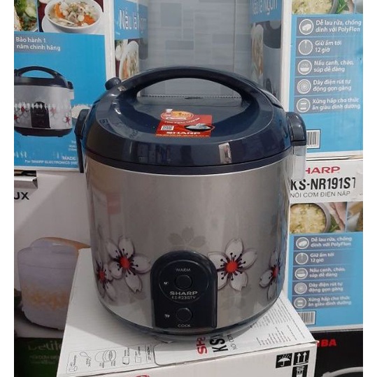 Nồi cơm điện Sharp 2.2 lít KS-R231STV-Chính Hãng Trưng bày 99%-SX THAILAN,Lòng nồi chống dính.Công nghệ nấu 3D