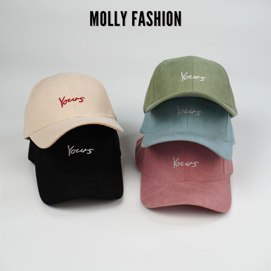 Mũ lưỡi trai Unisex  Nón kết Ulzzang thêu YOURS dành cho nam nữ Molly Fashion – NK08