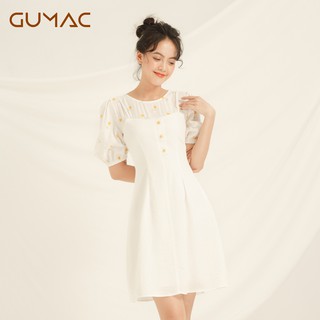 Đầm yếm phối hoa DA8110 GUMAC