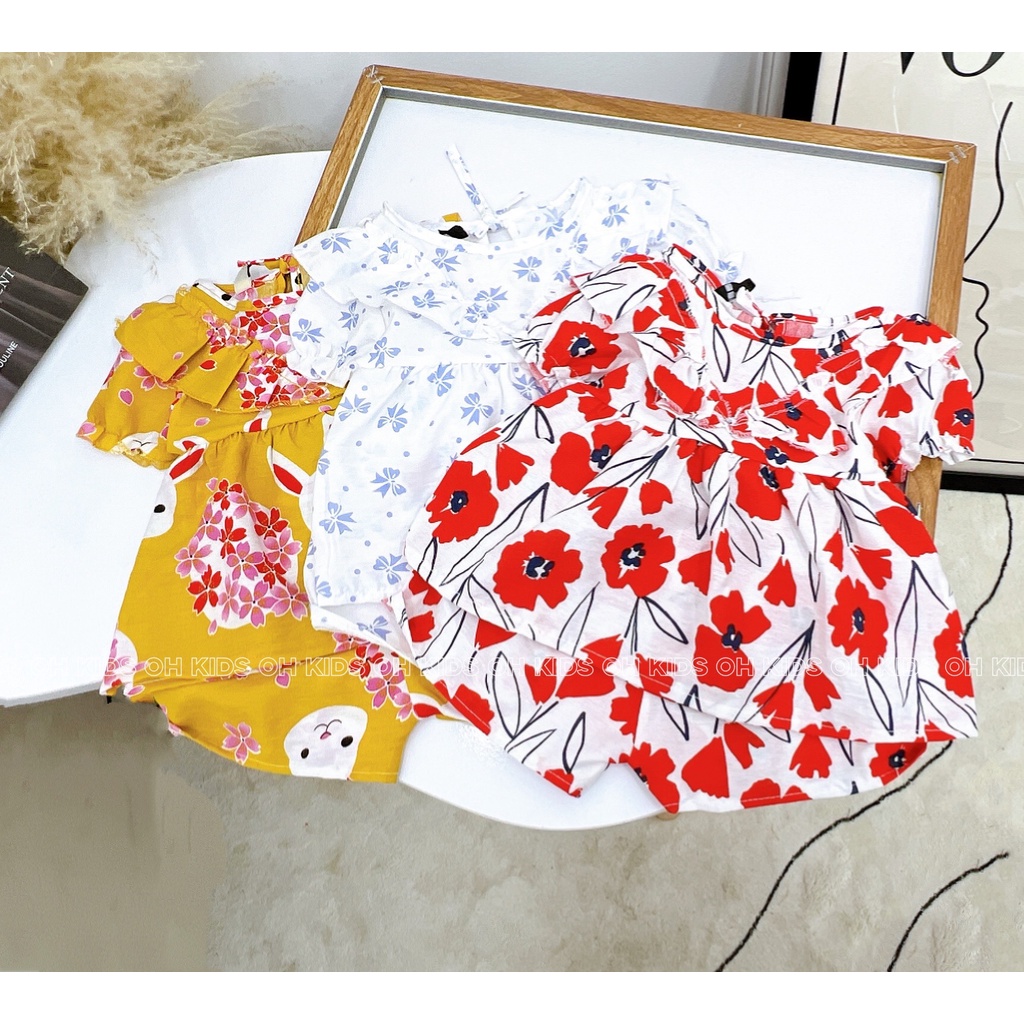 BỘ ĐŨI BÉ GÁI CỘC TAY MẶC HÈ CỰC THÍCH 7/15KG
