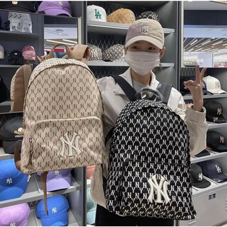 ( TQXK 1:1 ) Balo MLB NY Hàn Quốc Monogram Backpack Full Tag Code