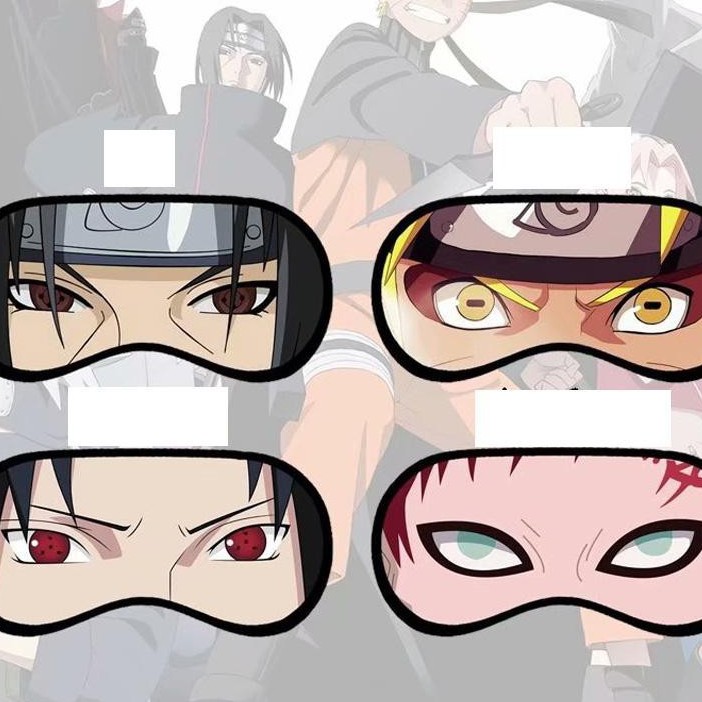(19k) Bịt mắt Naruto Sasuke miếng che mắt ngủ in hình anime chibi