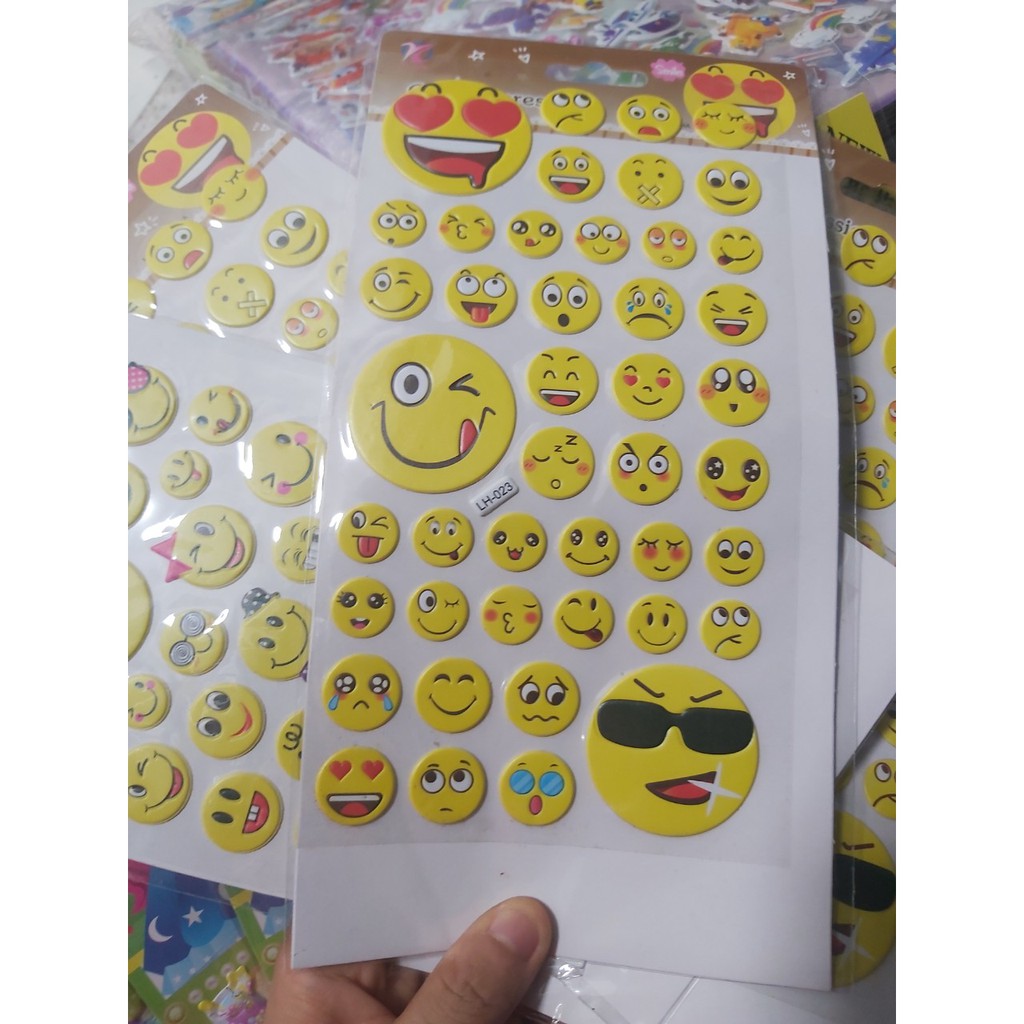 Sticker dán hình mặt cười,cute cho bé vui chơi