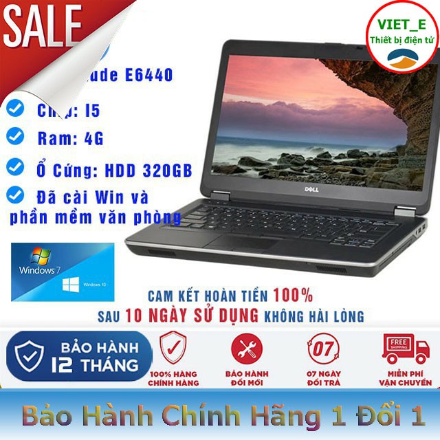 Laptop DELL 6440 mới 97% - Core i5, Ram 4G, HDD 320Gb, 14 inch - Hàng nhập khẩu