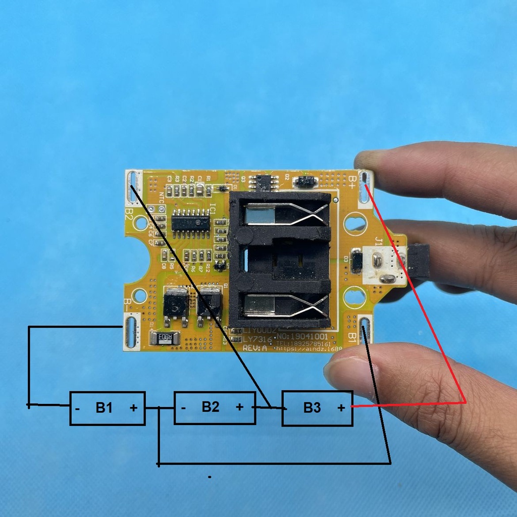 Mạch sạc pin 3s 20A có cảm biến nhiệt