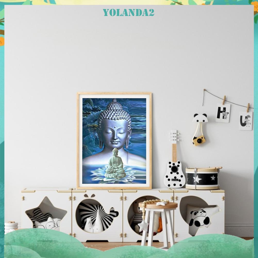 Tranh đính đá kim cương toàn bộ 5D DIY hình bức tượng Phật