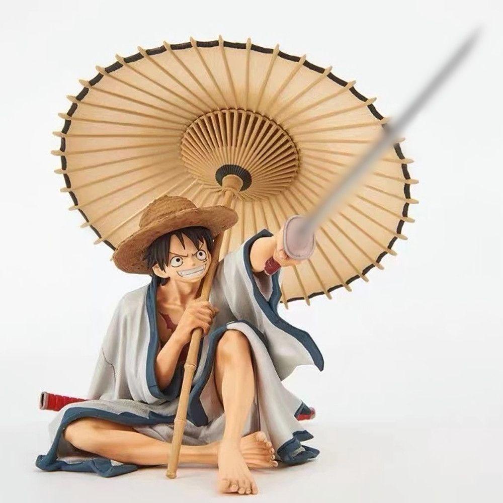 Mô Hình Đồ Chơi Nhân Vật Luffy Cầm Dù 14cm Trang Trí Nhà Cửa
