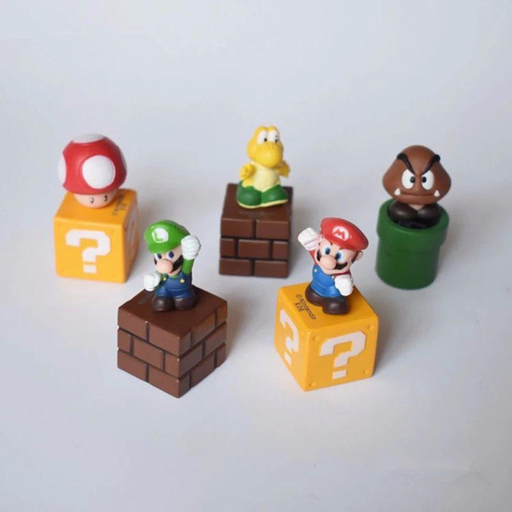 Set 5 Mô Hình Đồ Chơi Nhân Vật Hoạt Hình Siêu Nấm
