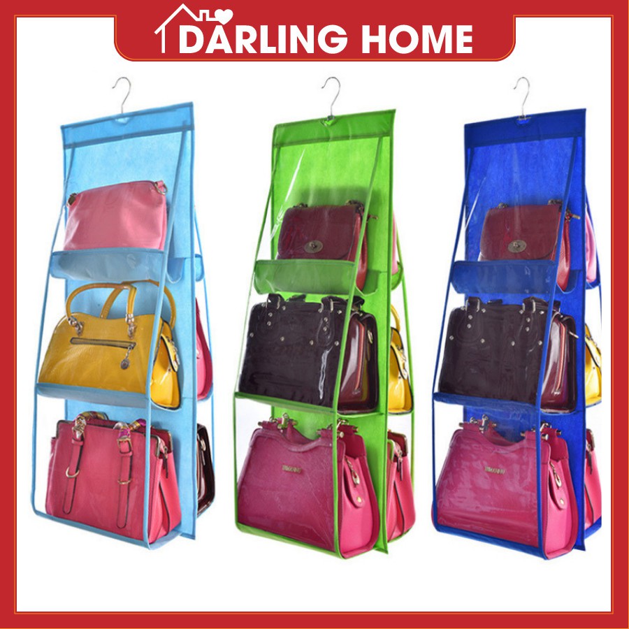 Túi Treo Đựng Túi Xách, Giá Treo Túi Xách Chống Bụi 6 Ngăn Tiện Lợi