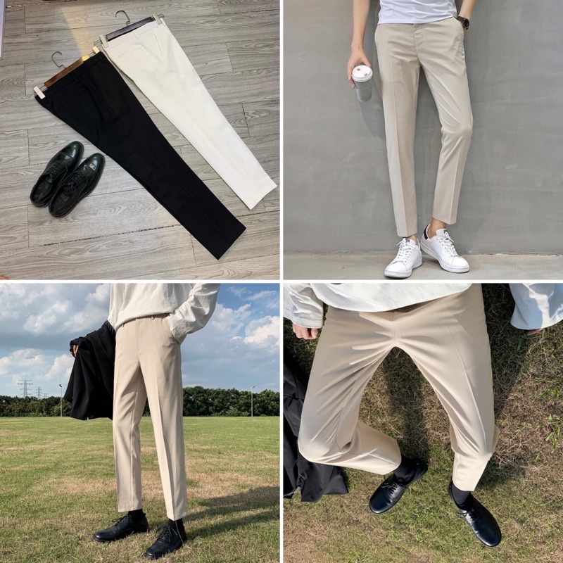 [Hàng cao cấp] Quần Tây Baggy/Quần tây âu nam/ Baggy Pants dáng Hàn Quốc ống côn siêu đẹp form chuẩn 4 màu cực sang | BigBuy360 - bigbuy360.vn