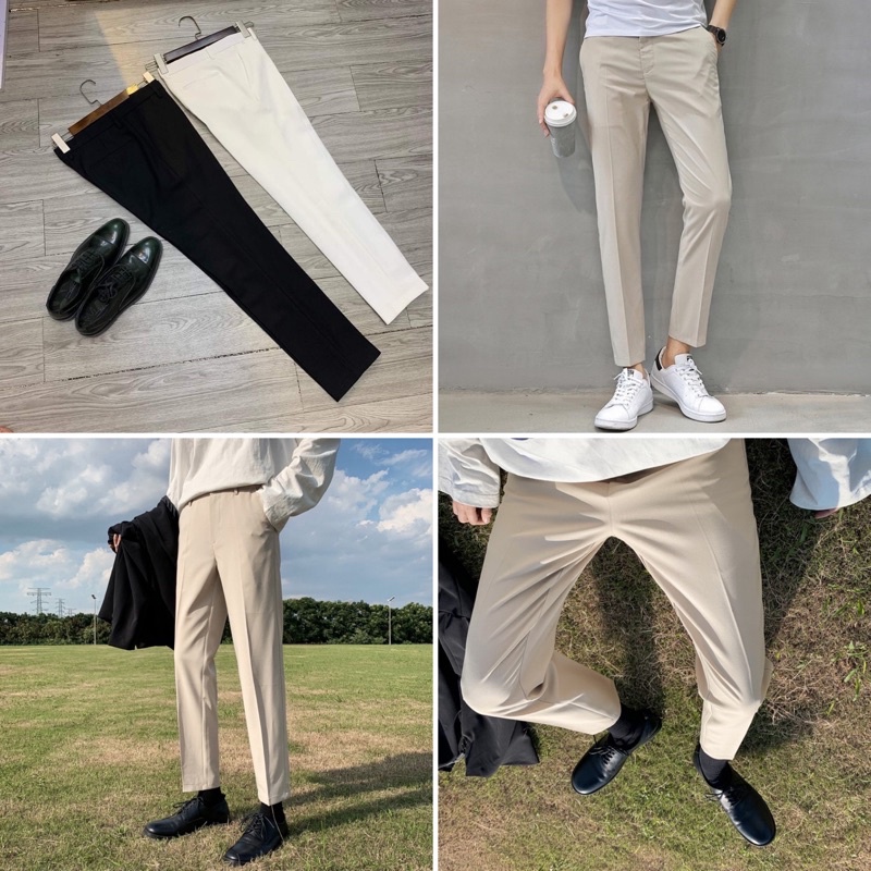 [Hàng cao cấp] Quần Tây Baggy/Quần tây âu nam/ Baggy Pants dáng Hàn Quốc ống côn siêu đẹp form chuẩn 4 màu cực sang