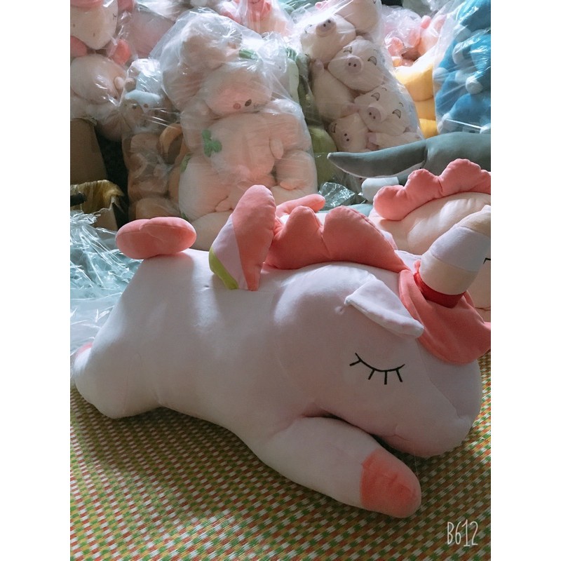 Gấu Bông Gối Ôm Ngựa Kỳ Lân Ngựa Pony SIZE 95CM Vải Co Dãn 4 Chiều Hàng Cao Cấp