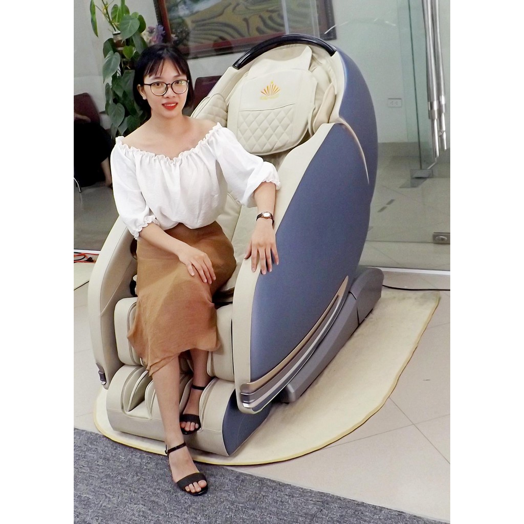 Ghế Massage toàn thân Luxury 4D model KS-828 màu Xanh – Trắng