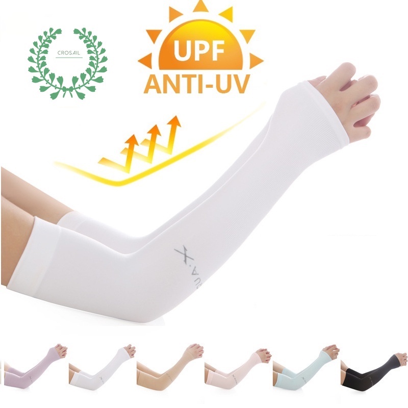 Tay áo bằng lụa mát hỗ trợ chống nắng và làm mát da hiệu quả