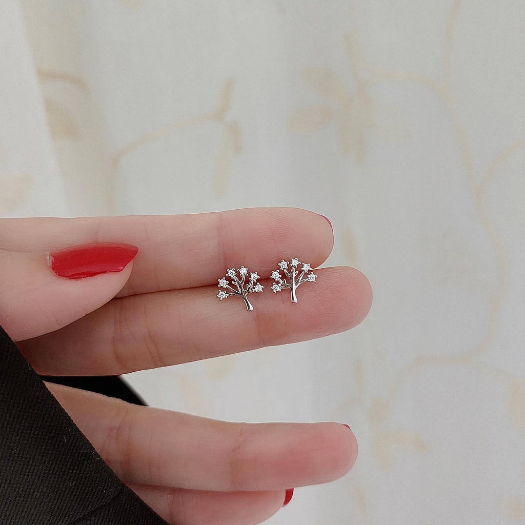 Simply silver silver sterling trees of life sparkling with beautiful earrings, women in the fashion of the earrings