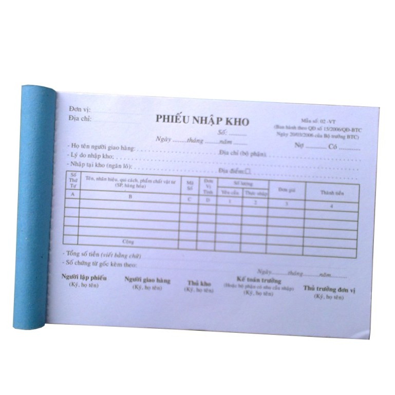 Phiếu thu-chi-nhập-xuất 2,3 liên 100 tờ