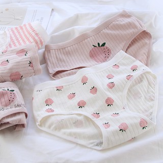 Quần Lót Nữ FREESHIP 50K Quần Lót Cotton Co Dãn 4 Chiều Dâu Cute 40-80kg ( Chọn Màu )