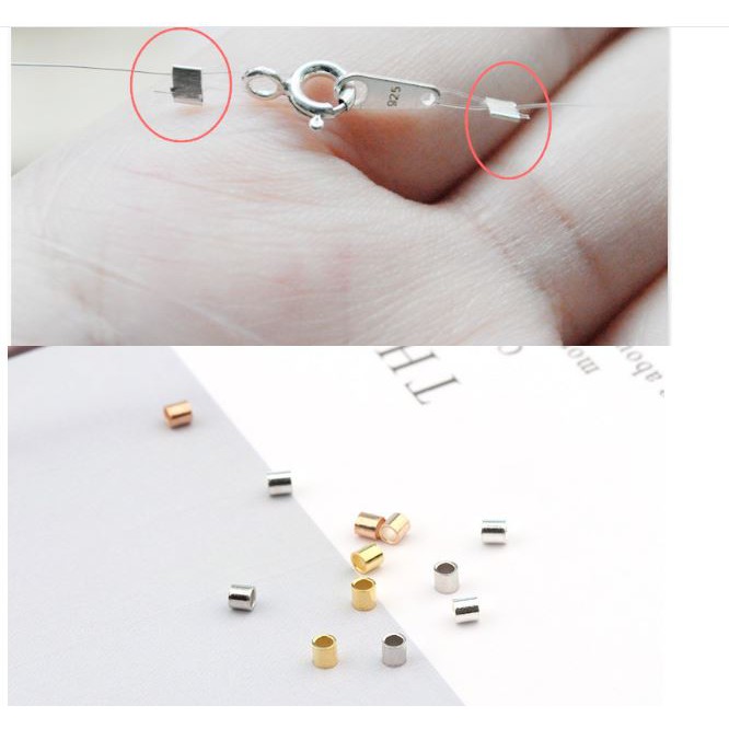 Gói 5gam chốt kẹp bi 2/2.5/3mm chặn hạt cườm bằng đồng