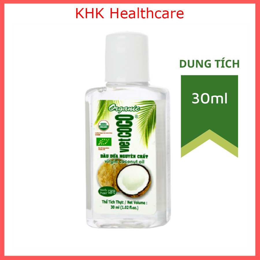 DẦU DỪA NGUYÊN CHẤT ORGANIC VIETCOCO 30ML