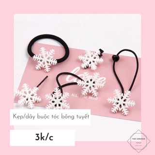 Kẹp tóc/dây buộc tóc bông tuyết