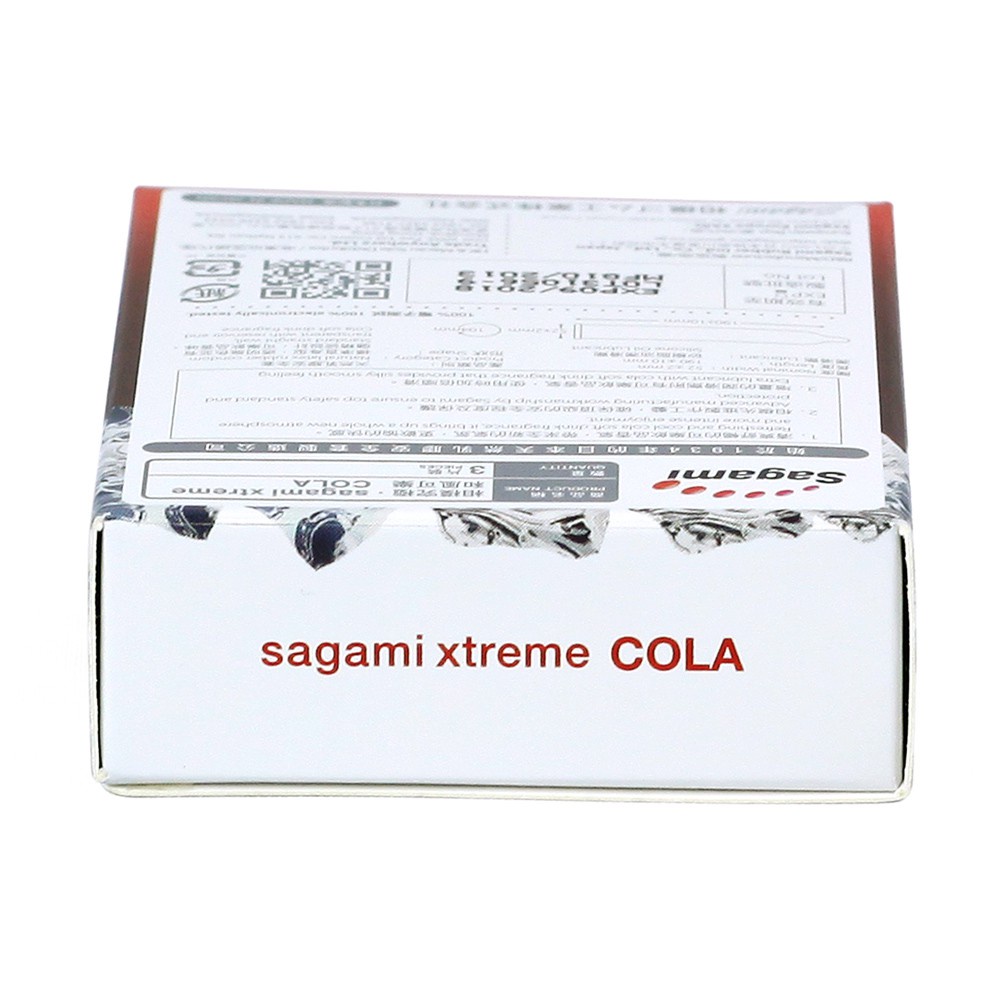 Bao Cao Su Sagami Cola – BCS Mỏng, Hương Cola - Kéo Dài Thời Gian - Hộp 3 Chiếc