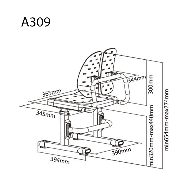 GHẾ HỌC SINH CHỐNG GÙ LƯNG A309