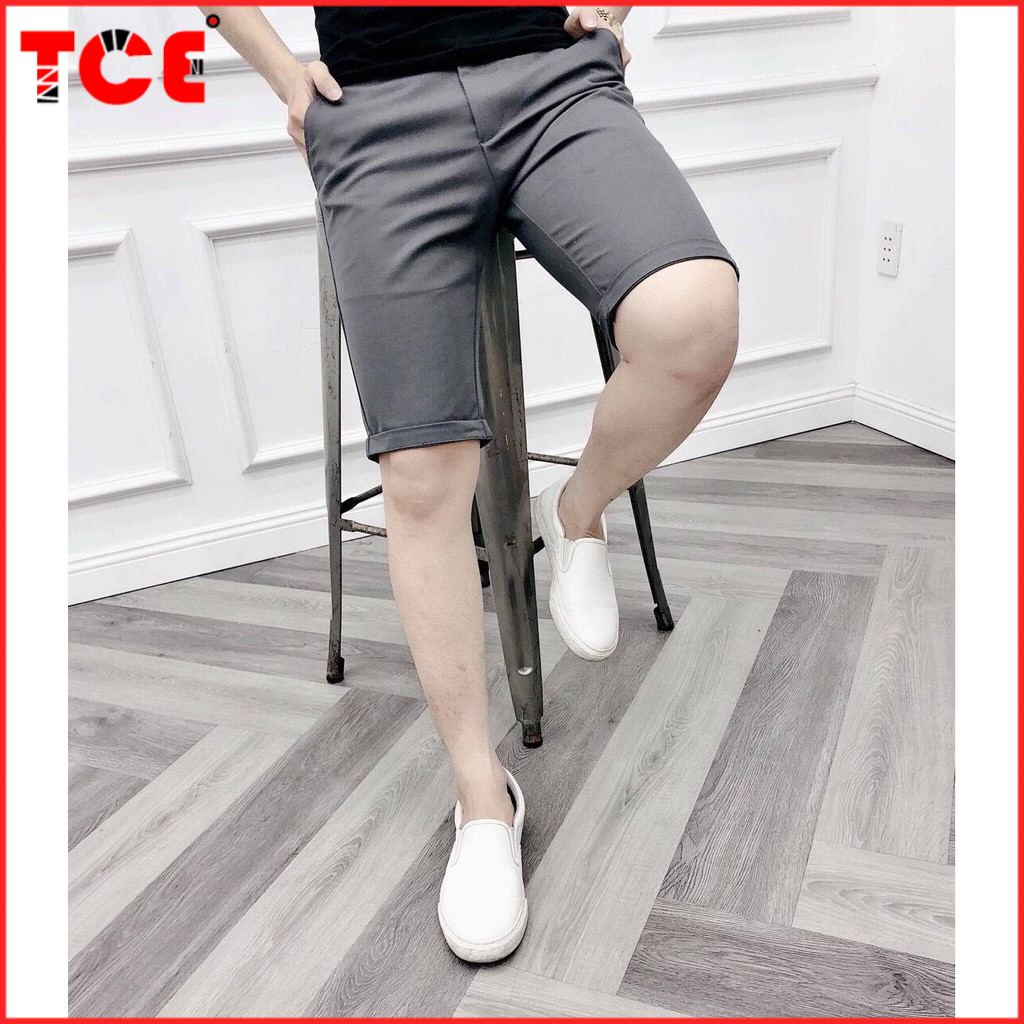quần short nam dáng tây âu vải co dãn