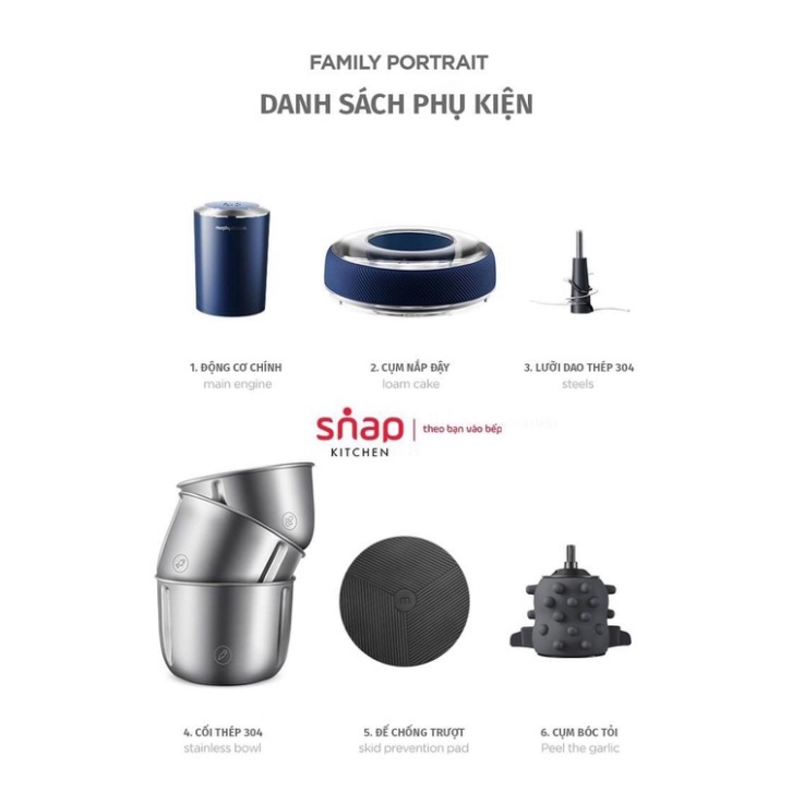 Máy Xay Đa Năng Morphy Richards MR9401, 3 Cối Inox Cao Cấp Hàng Chuẩn - Bảo Hành 2 năm