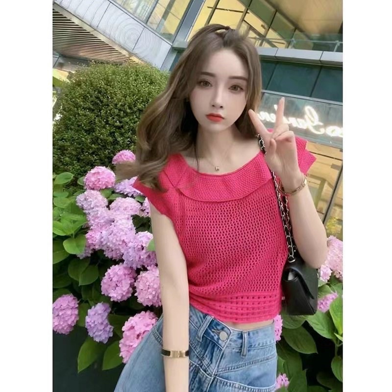 ÁO TRỄ VAI LEN BÈO LƯỚI MS95661