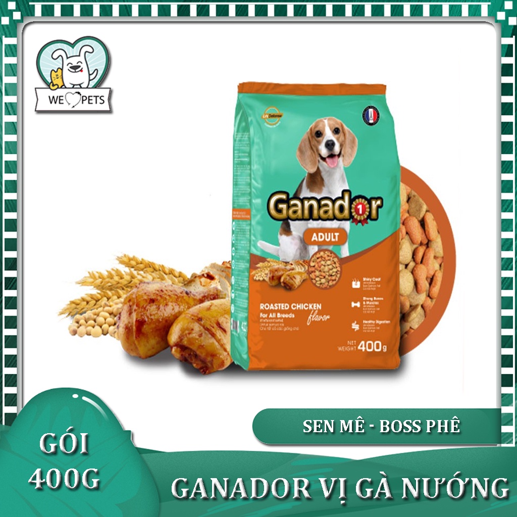 [400g] Ganador Thức ăn chó trưởng thành vị gà quay - Lida Pet Shop