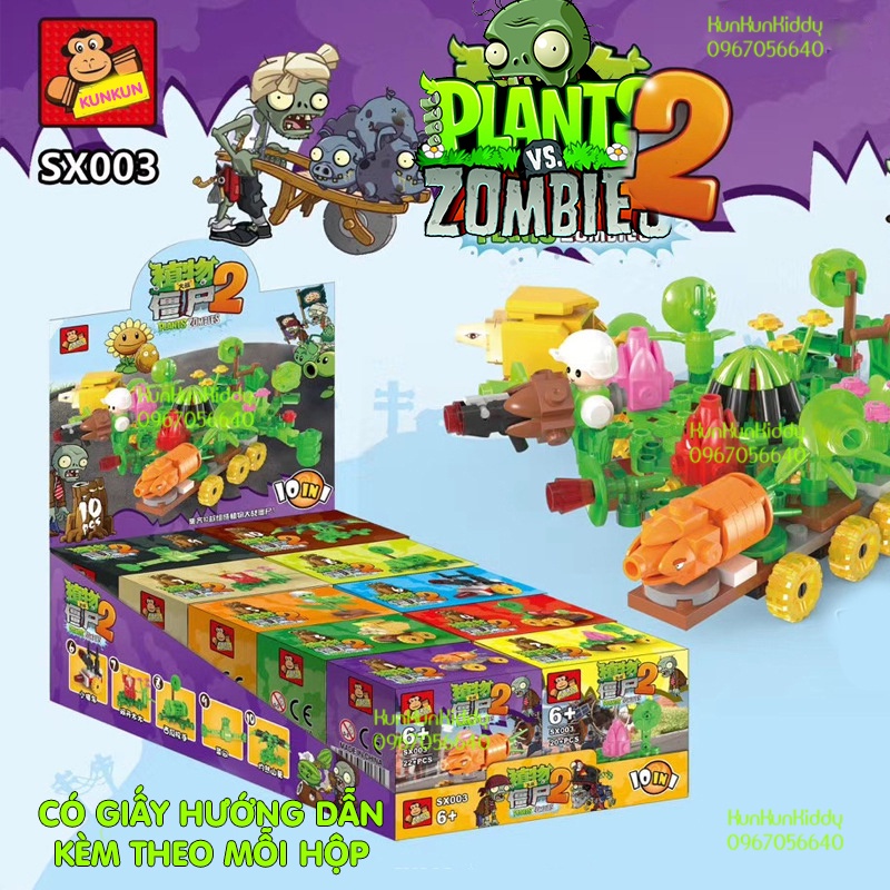 Đồ chơi lắp ghép mô hình PLANT vs ZOMBIE 2