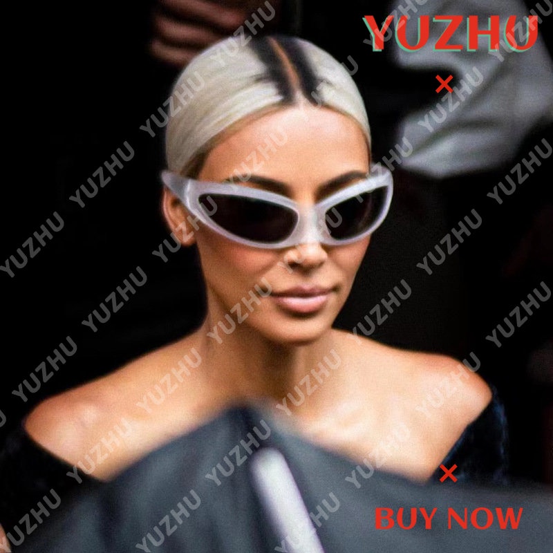 (YUZHU) Kính Mát Mắt Mèo Thời Trang Phương Tây Phong Cách Hip Hop Mới