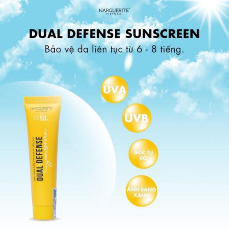 [Chính Hãng] Kem Chống Nắng Vật Lý Dual Defense Narguerite 30g