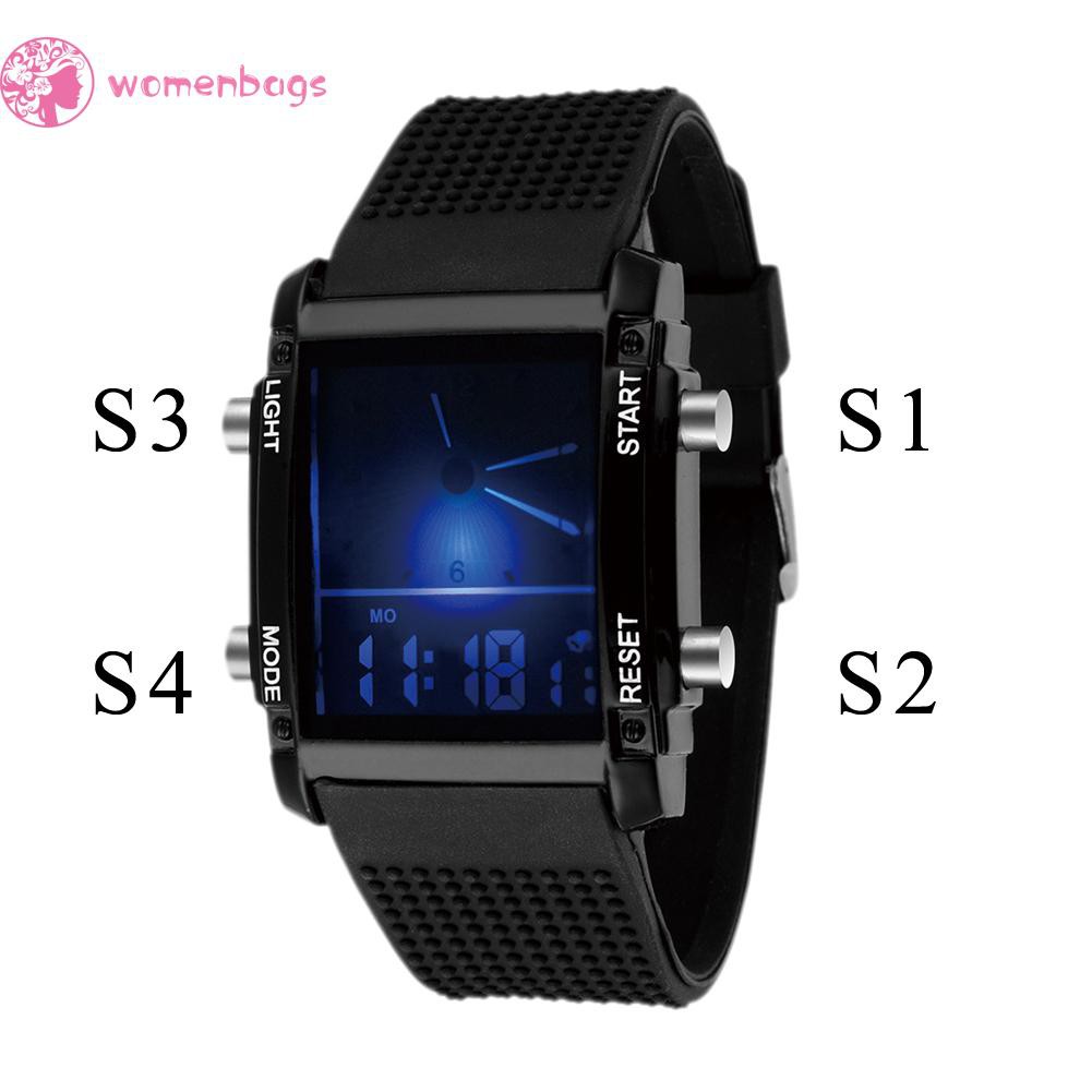 READYWB❀Unisex Sports Watches Date Digital Quartz Waterproof LED Colorful Watch