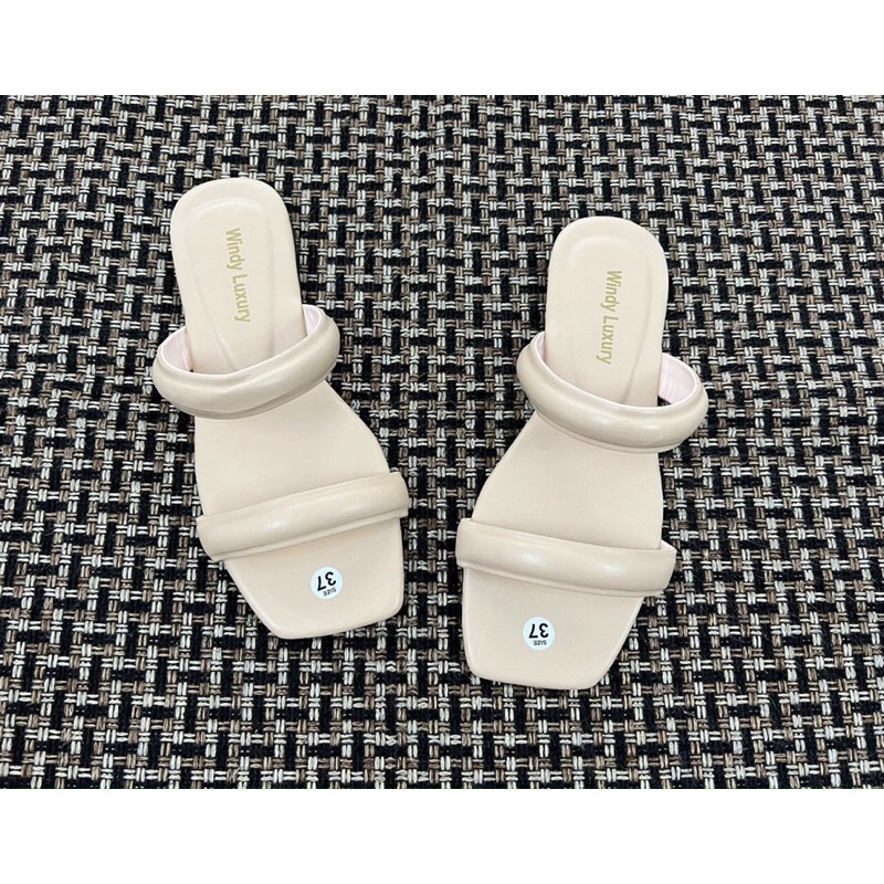 Dép lê nữ 2 quai phồng đế bệt siêu hot