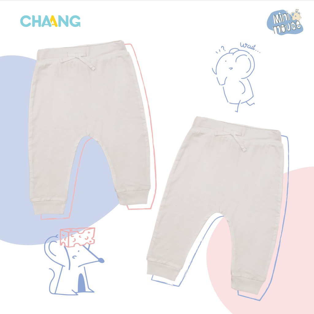 Set 2 quần sơ sinh màu trắng Chaang