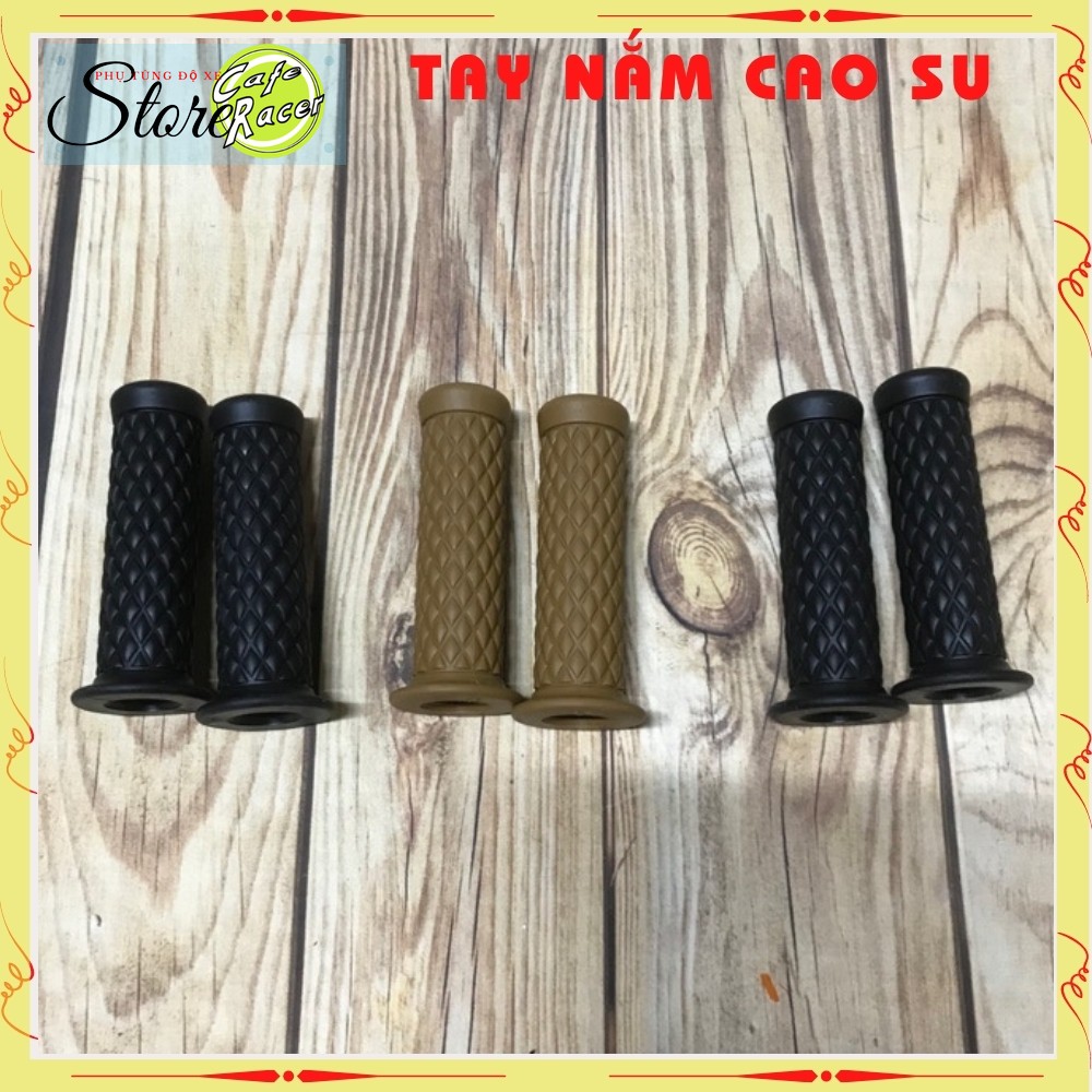 Phụ kiện tay nắm cao su vân quả trám êm ái cho dòng xe độ có mọi tay lái phổ thông tay lái 22mm