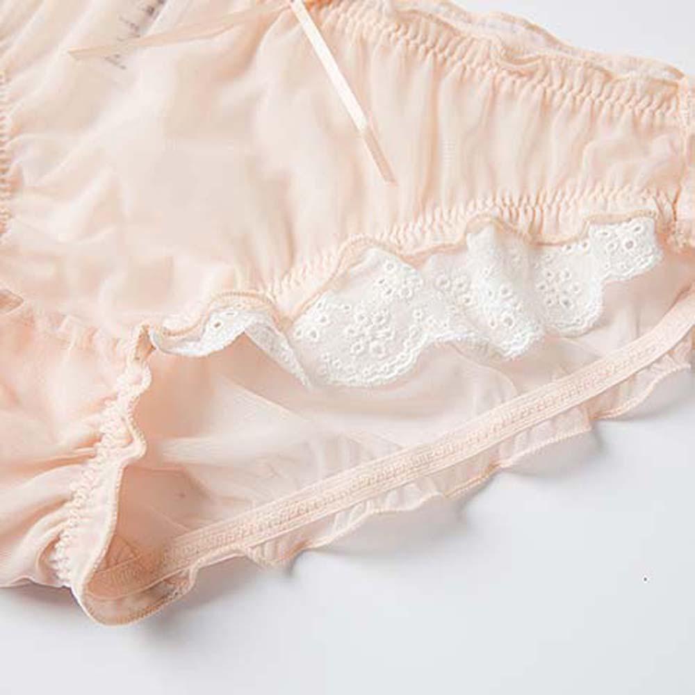 Quần Lót Cotton Lưng Thấp Phối Lưới Thoáng Khí Đính Nơ Quyến Rũ
