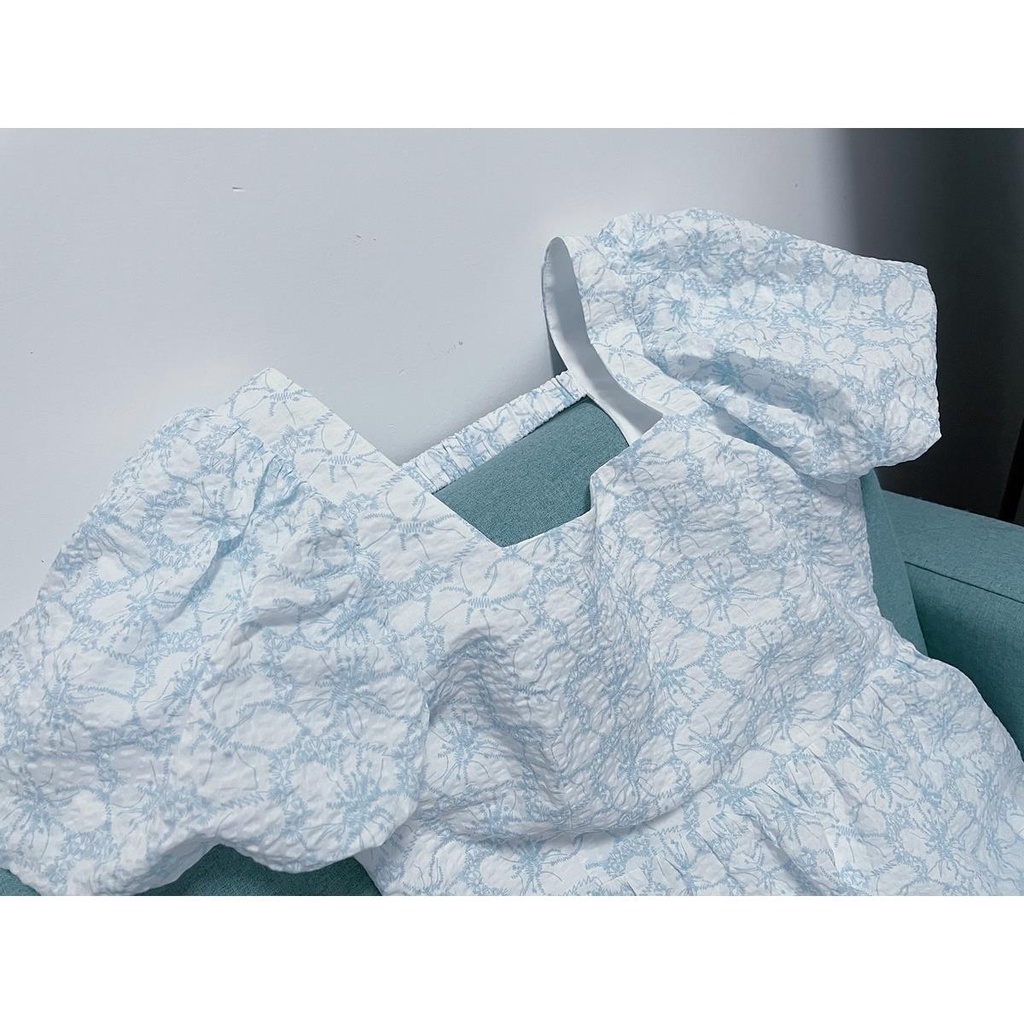 Đầm Midi Dáng Chữ A In Họa Tiết Hoa Nhí Xinh Xắn Thời Trang Mùa Hè Cho Nữ