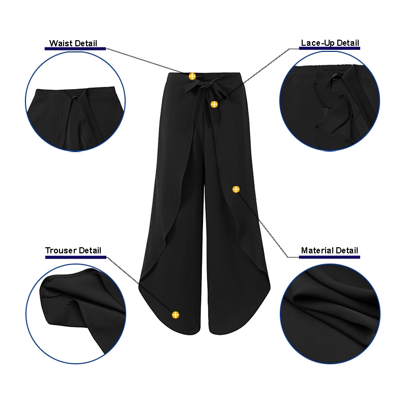 Quần Dài Zanzea Ống Rộng Eo Buộc Dây Kiểu Bất Đối Xứng Phong Cách Sành Điệu Cho Phụ Nữ | BigBuy360 - bigbuy360.vn