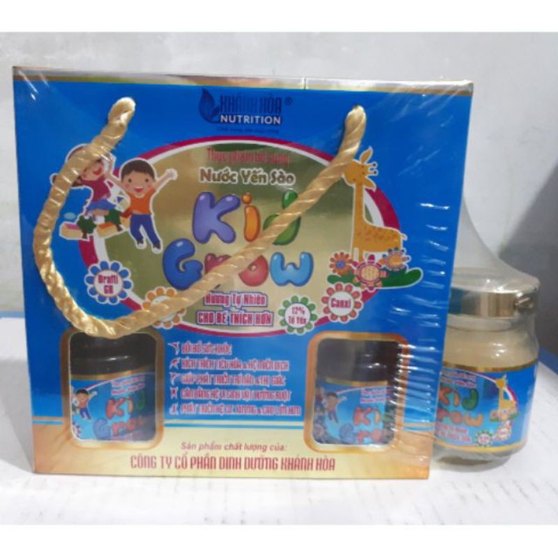 Nước uống yến Sào ✅BỔ SUNG CANXI✅Yến sào Kid Grow bổ sung vi chất, canxi tăng chiều cao 6 lọ 70ml