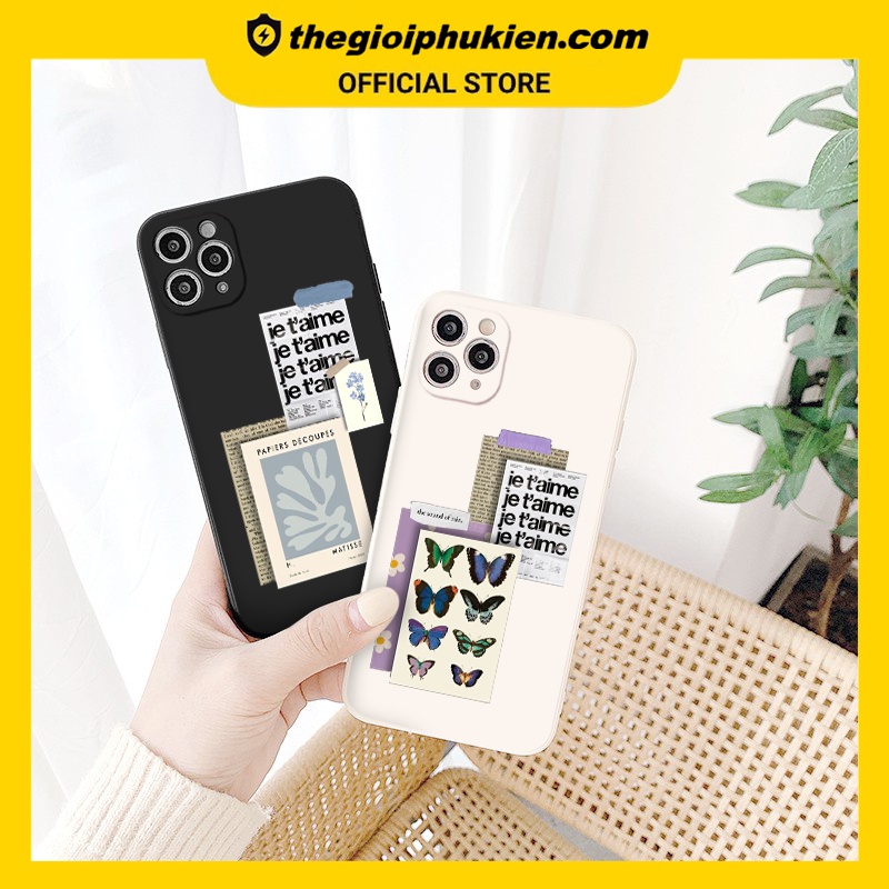 Ốp iphone - Ốp lưng iphone cạnh vuông jetaime dành cho ip 6 đến 14promax - ng134