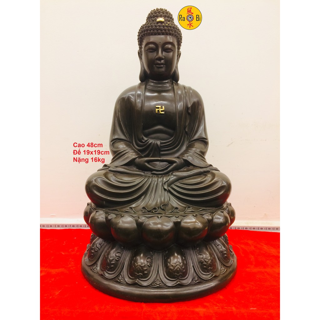 Đức Phật A Di Đà 48cm - Tượng Đồng Thờ Cúng Cao Cấp