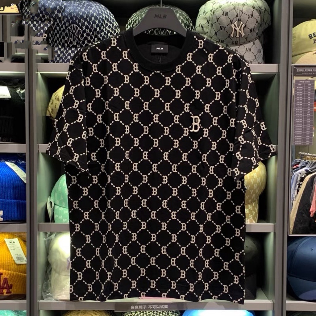 Mlb Áo Thun Tay Ngắn Chất Liệu Cotton In Họa Tiết Cho Nam Và Nữ