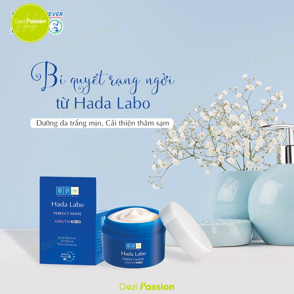 Kem dưỡng Hada Labo Màu Xanh Dưỡng Trắng Tối Ưu - HadaLabo Perfect White Cream 50g