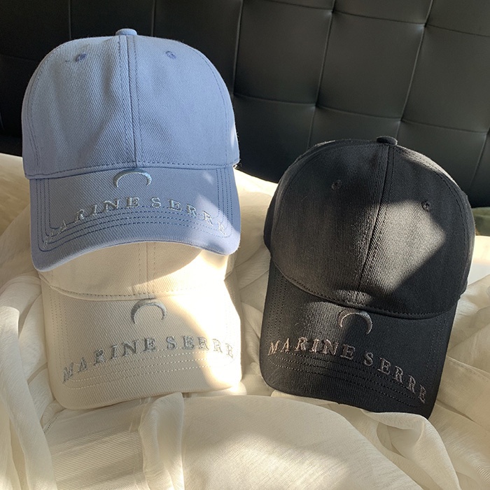 Mũ Lưỡi Trai Màu Trơn Thêu Chữ Phong Cách Đường Phố