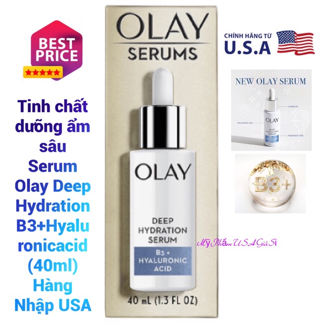 [HotNew]Tinh chất dưỡng ẩm sâu Serum Olay Deep Hydration B3+Hyaluronicacid (40ml) Hàng Nhập USA