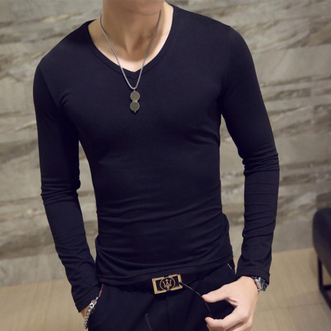 Áo thun dài tay cổ tim nam | BigBuy360 - bigbuy360.vn