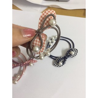 Dây buộc tóc nơ gắn hạt trai