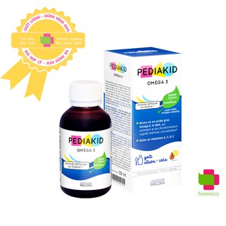 (Hà Nam) Siro Pediakid Omega 3, Pháp (125ml) bổ sung DHA và vitamin A, C, D, E cho bé từ 6 tháng tuổi